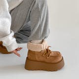 厚底 プラットフォーム レースアップ ボア ムートン ブーツ 840 | Shoes in Closet | 詳細画像5 