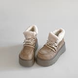 厚底 プラットフォーム レースアップ ボア ムートン ブーツ 840 | Shoes in Closet | 詳細画像18 