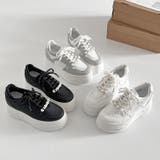 厚底プラットフォーム  パールパーツ付 インヒール スニーカー 949 | Shoes in Closet | 詳細画像17 