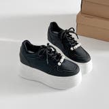 厚底プラットフォーム  パールパーツ付 インヒール スニーカー 949 | Shoes in Closet | 詳細画像4 