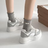 厚底プラットフォーム  パールパーツ付 インヒール スニーカー 949 | Shoes in Closet | 詳細画像13 