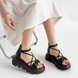 厚底 コードストラップ バックファスナー リボン サンダル 993 | Shoes in Closet | 詳細画像10 