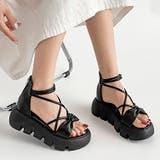 厚底 コードストラップ バックファスナー リボン サンダル 993 | Shoes in Closet | 詳細画像1 