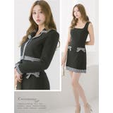 チェック柄パイピングミニ丈ワンピーススーツセット セレモニースーツ セットアップ | Retica | 詳細画像8