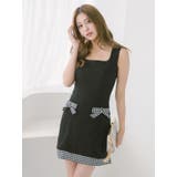 チェック柄パイピングミニ丈ワンピーススーツセット セレモニースーツ セットアップ | Retica | 詳細画像9