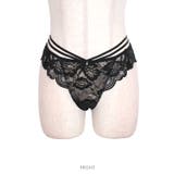 ブラック | サイドダブルコード総レースTバックショーツ 単品 勝負下着 | my minette