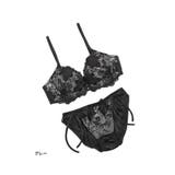 ブラックシアーレース×ビジューブラ&ショーツセット 勝負下着 セクシーランジェリー | my minette | 詳細画像6