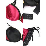 ハートジップバックレースサテンブラ＆ショーツセット セクシーランジェリー 勝負下着 | my minette | 詳細画像8 