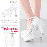 myMinette ビジューアンクルストラップ総レース厚底パンプス ガーリーパン… | my minette | 詳細画像1 