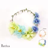 グリーン | ブライズメイド花冠 フラワーアクセサリー 結婚式小物 | Retica