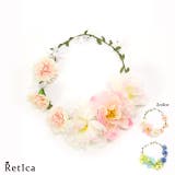 ピンク | ブライズメイド花冠 フラワーアクセサリー 結婚式小物 | Retica