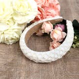 らせんパールデザイン幅広カチューシャ パーティードレスアクセサリー 結婚式小物 | Retica | 詳細画像2