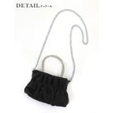 チェーンショルダー×ビジューハンドルギャザーバッグ パーティードレス小物 | Retica | 詳細画像3