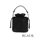 ブラック | パンチング×巾着2WAYハンド＆ショルダーミニバッグ ハンドバッグ ショルダーバ… | Retica