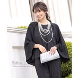 ウェーブライン同色大小ビジュー×プリーツ2wayパーティーバッグ 結婚式バッグ | Retica | 詳細画像6