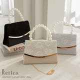 フラワーレース×パールハンドル2WAYミニバッグ パーティーバッグ ハンドバッグ | Retica | 詳細画像1