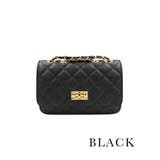 ブラック | キルティング×チェーンスクエアミニバッグ 韓国バッグ ショルダーバッグ | Retica