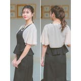 フレアシックカラー半袖ボレロ パーティードレス小物 袖あり | Retica | 詳細画像6