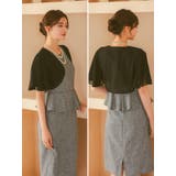 フレアシックカラー半袖ボレロ パーティードレス小物 袖あり | Retica | 詳細画像3