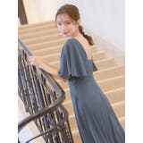 レースハイウエストマーク×プリーツロングドレス パーティードレス エレガントドレス | Retica | 詳細画像3 