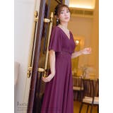 レースハイウエストマーク×プリーツロングドレス パーティードレス エレガントドレス | Retica | 詳細画像7 