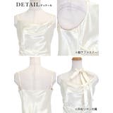 同色リボン付きサテンドレープタイトロングドレス パーティードレス 袖なし | Retica | 詳細画像7 