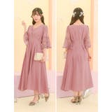 タックデザインレーススリーブフレアロングドレス パーティードレス 袖あり | Retica | 詳細画像10 