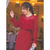 シアーフリルスリーブスレンダーラインロングドレス パーティードレス 体型カバー | Retica | 詳細画像9