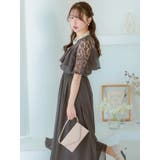 シフォン×レーススリーブハイウエストロングドレス パーティードレス 結婚式ドレス | Retica | 詳細画像33 