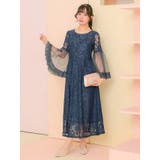 総レースフレアスリーブロングドレス パーティードレス フォーマル | Retica | 詳細画像4 