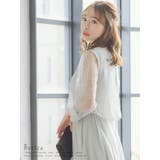 シースルードットスリーブシフォンスカートロングドレス 結婚式ドレス | Retica | 詳細画像11