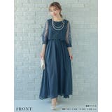 シースルードットスリーブシフォンスカートロングドレス 結婚式ドレス | Retica | 詳細画像4