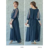 シースルードットスリーブシフォンスカートロングドレス 結婚式ドレス | Retica | 詳細画像5