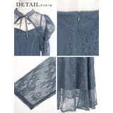 リボンネックレースボレロ付きフレアロングドレス パーティードレス セットアップ | Retica | 詳細画像13 