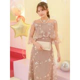 総フラワー刺繍シースルーロングドレス ロングワンピース 結婚式 | Retica | 詳細画像3 