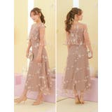 総フラワー刺繍シースルーロングドレス ロングワンピース 結婚式 | Retica | 詳細画像5 