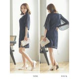 シフォンスリーブ総レースストレートミニドレス パーティードレス 結婚式ドレス | Retica | 詳細画像5 