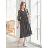 総レースウエストマークフレアミディアムドレス 結婚式ドレス パーティードレス | Retica | 詳細画像14