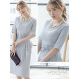 ウエスト刺繍スリットネックミディアムドレス 結婚式ドレス パーティードレス | Retica | 詳細画像2 