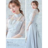 ウエストマークリボンAラインミモレットドレス ミモレ丈ドレス 袖あり | Retica | 詳細画像12