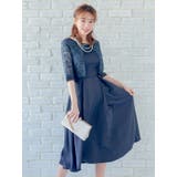 レースボレロ風デザインサイドプリーツミディアムドレス 結婚式ドレス パーティード… | Retica | 詳細画像8 