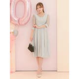 フラワーシースルースリーブウエストマークミディアムドレス パーティードレス 結婚… | Retica | 詳細画像11 