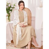 透かし編みレース×フリンジの大判ショール パーティードレス小物 アウター | Retica | 詳細画像4 