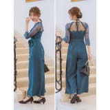 ビスチェ風シアーレースハイウエストマークリボンパンツドレス パーティードレス | Retica | 詳細画像15 