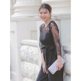 ビスチェ風シアーレースハイウエストマークリボンパンツドレス パーティードレス | Retica | 詳細画像19 