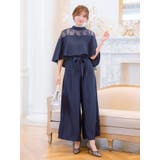 レース切替トップス×ワイドパンツセットアップドレス ケープデザイン | Retica | 詳細画像10