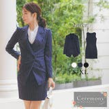 ネイビー | ダブルボタンジャケットストライプワンピーススーツ セレモニースーツ 結婚式スーツ | Retica
