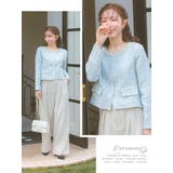 パールライン×ボタンツイードセットアップセレモニースーツセット パンツスーツ パ… | Retica | 詳細画像2 