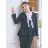 ペプラムジャケット×テーパードパンツセットアップスーツ セレモニースーツ | Retica | 詳細画像1