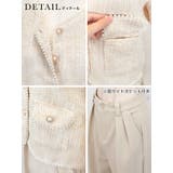 縁取りパールシンプルカラーセレモニースーツセットアップ パンツスーツ 結婚式スー… | Retica | 詳細画像12 